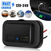 Usb Steckdose 12V /24V Dual Usb 4.8A Kfz LadegeräT Dose FüR Auto Boot Lkw