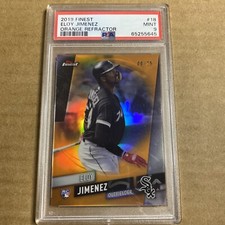 2019 Finest Orange Refractor Eloy Jimenez ROOKIE 9/25 PSA 9 P1