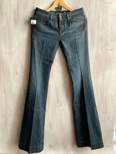 NEW Notify Size 28 Azalee bootcut blue jeans pants Made in Italy BNWT - Afbeelding 1 van 11