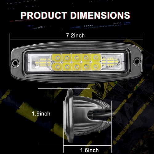 2x3/4/7 pulgadas con montaje al ras barra de luz LED cápsulas de inundación luces todoterreno tractor 4x4 12 V - Imagen 14 de 106
