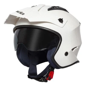 Spada Rock 6 Open-Face Trials Motorcycle Helmet Plain White