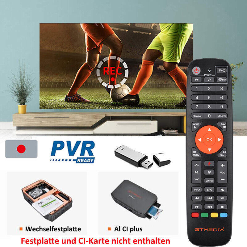 8K DVB-S2XT2Kabel Sat Receiver Satelliten Android Smart TV Box CI CAM Tivusat