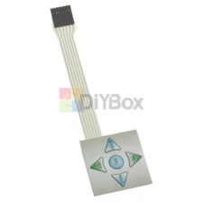 2PCS 1x5 Matrix Array 5 Key Membrane Switch Keypad Keyboard 1*5 Keys 40*40mm