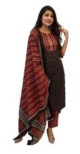 Women Viscose Printed Kurta and Pant Set with Dupatta
