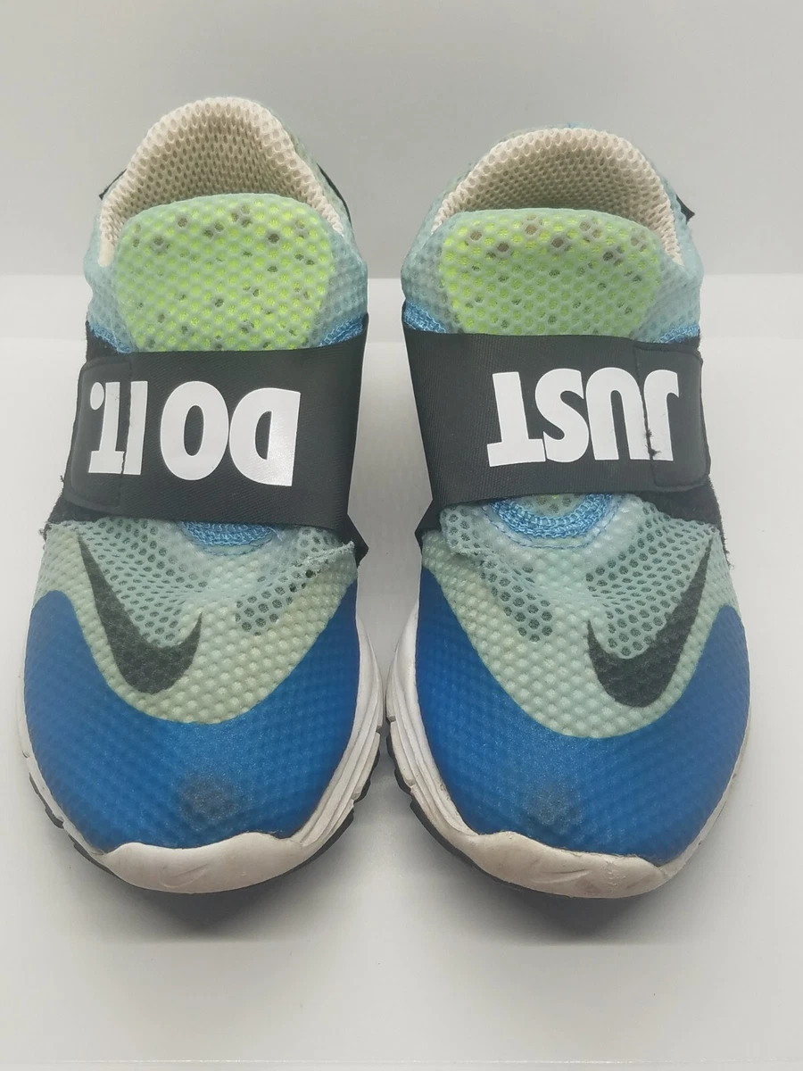 ven Aplaudir Barriga Nike Lunarfly 306 Qs Just Do It Womens SZ 7.5 Blue Lime Green | eBay