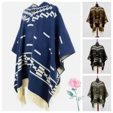 Clint Eastwood Western Cowboy Poncho Serape replica handmade of faux-alpaca wool