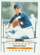 "RARE" NOLAN RYAN 2020 LEAF STARS BASEBALL CARD #16! LEGEND!