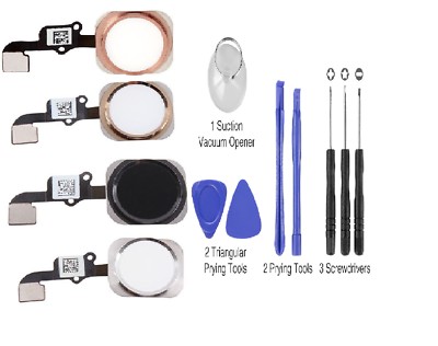 Home Button Touch ID Flex Cable for iPhone 6S/ 6s Plus White Gold Black Rose lot