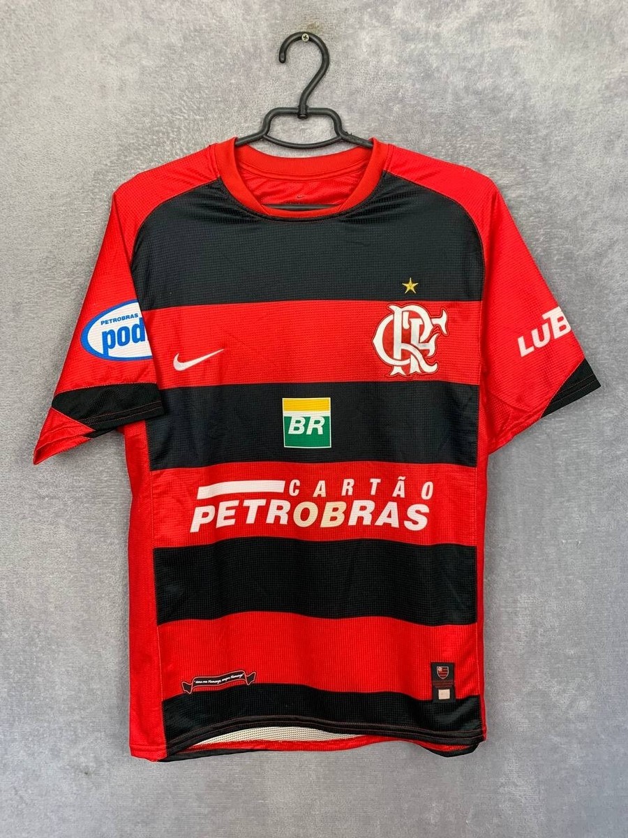 Flamengo Home football shirt 2007 - 2008 Red Black Nike #10
