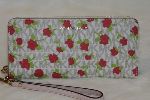 Michael Kors Large Signature Tote Bag Purse Handbag & Wallet Set Floral Print - Picture 7 of 9