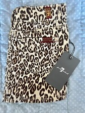 NEW WITH TAG 7 FOR ALL MANKIND GIRLS LEOPARD MINI SKIRT SZ 6