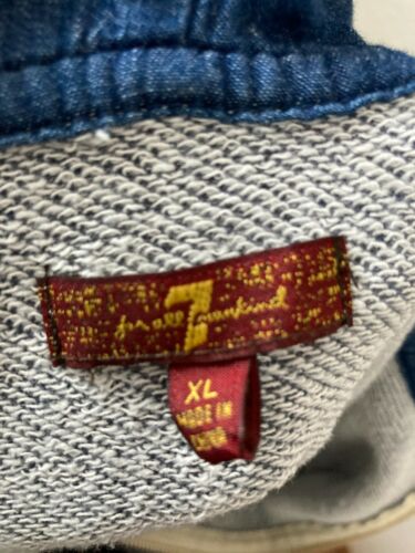 7 PARA TODOS LOS MANKIND-S/S-CAPUCHA AZUL-SUDADERA TIPO-TÚNICA/VESTIDO-ALGODÓN BLND-XL-EUC - Imagen 5 de 5