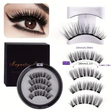 Reusable Magnetic Eyelashes – 4 Pair Lash Kit with Applicator | Natural Look |