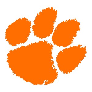 Details About Clemson Tigers Paw Decals Orange Pink White Many Sizes Free Shipping
