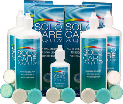 Solo-Care AQUA 4x 360ml + 90ml GRATIS für weiche Kontaktlinsen (1l=31,24 )