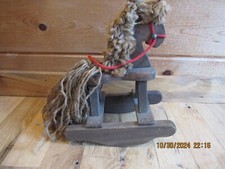 Small Wooden Rocking Horse 12" high about 10" long and at base about 6"