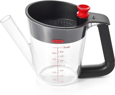 OxO Good Grips - Fettabscheider / Fetttrenner 1/2 Liter mit Sieb
