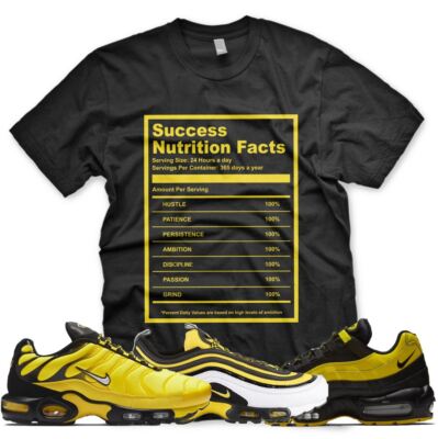 New SUCCESS FACTS T Shirt for N Air Max Plus 97 95 Frequency Pack Yellow