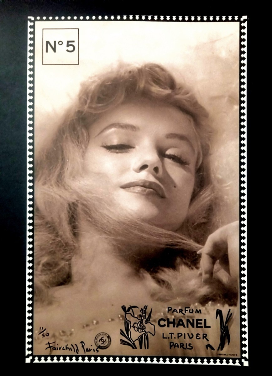 Marilyn Monroe, CHANEL No.5 Limited Edition, 24'x 15'in. Signed