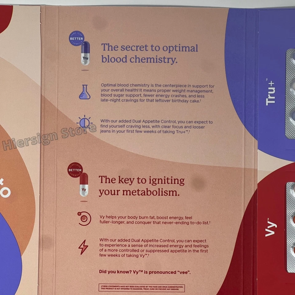 Nuevo y FRESCO TruVision Health 2 semanas de suministro pérdida de peso energía TRU+ y VY 56 CT Foto 3 de 4