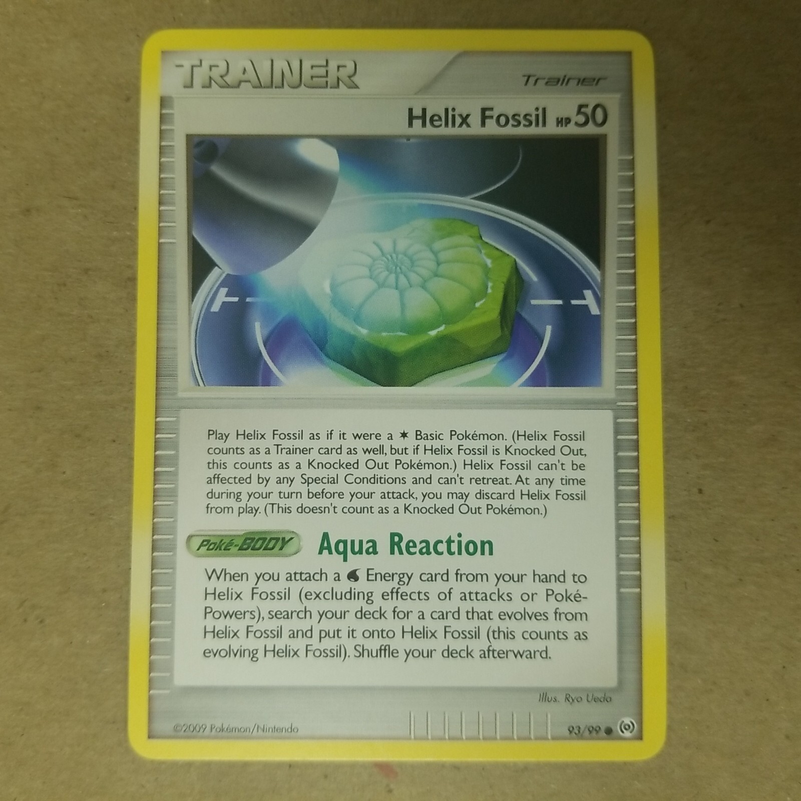 Helix Fossil 93/99 - Common - Platinum Arceus - POKEMON CARD - NM/M