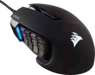 Corsair Scimitar Elite RGB Gaming Maus - Schwarz, LED-Beleuchtung, 18000 DPI