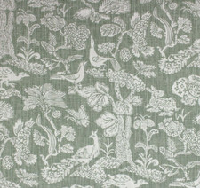 Howland in Lichen BTY Richloom Platinum 100% Cotton Slub 54" Wide Floral Bird