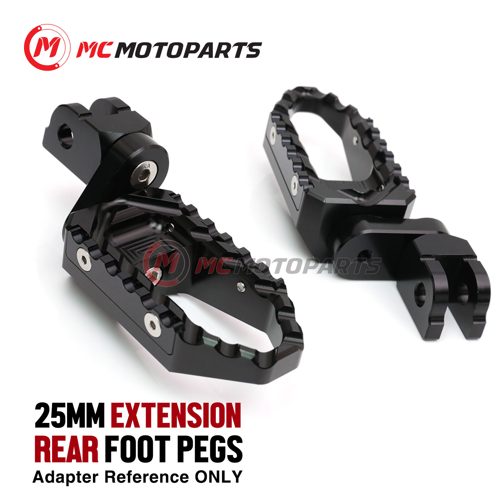 Black CNC Footpegs Rear TRC 25mm Lower For Triumph Daytona 675 / R 06