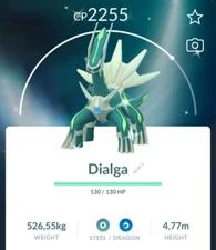Pokémon - Shiny Dialga - P T C - 80k stardust - Please see description