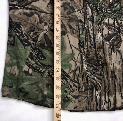 Walls Realtree Camo L/S Hunting Shirt Cotton Chamois Sz M Reg. USA Made Vintage - Picture 9 of 10