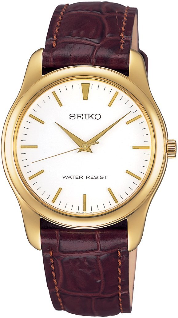 Seiko Spirit SCXP032 Men's Watch Brown Leather Band Stainless