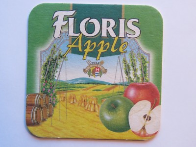 Beer Coaster ~ FLORIS Apple Biere ~ Brewed by Brouwerij Huyghe, Melle, BELGIUM