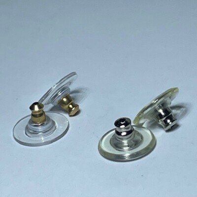 Hypoallergenic earring Backs Comfort Clutch Earring Backs gold or white Toned