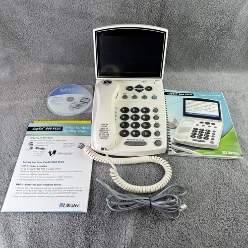 CapTel Model 840 Plus Captioned Telephone for the Hearing Impaired Working - Afbeelding 3 van 10