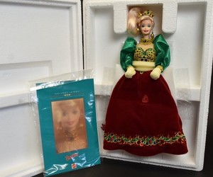 1995 holiday jewel porcelain barbie