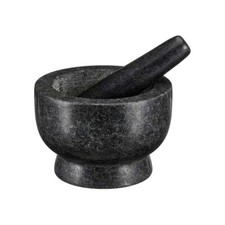 XXL M&ouml;rser mit St&ouml;&szlig;el Granit Gew&uuml;rzzerkleinerer Schwarz &Oslash;=15,0cm,Gew&uuml;rz M&ouml;rser
