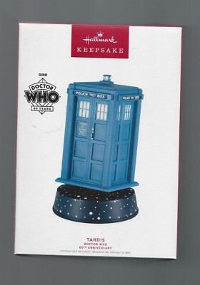 TARDIS IN HAND Hallmark Keepsake 2023 Doctor Who 60th Anniversary Table Display
