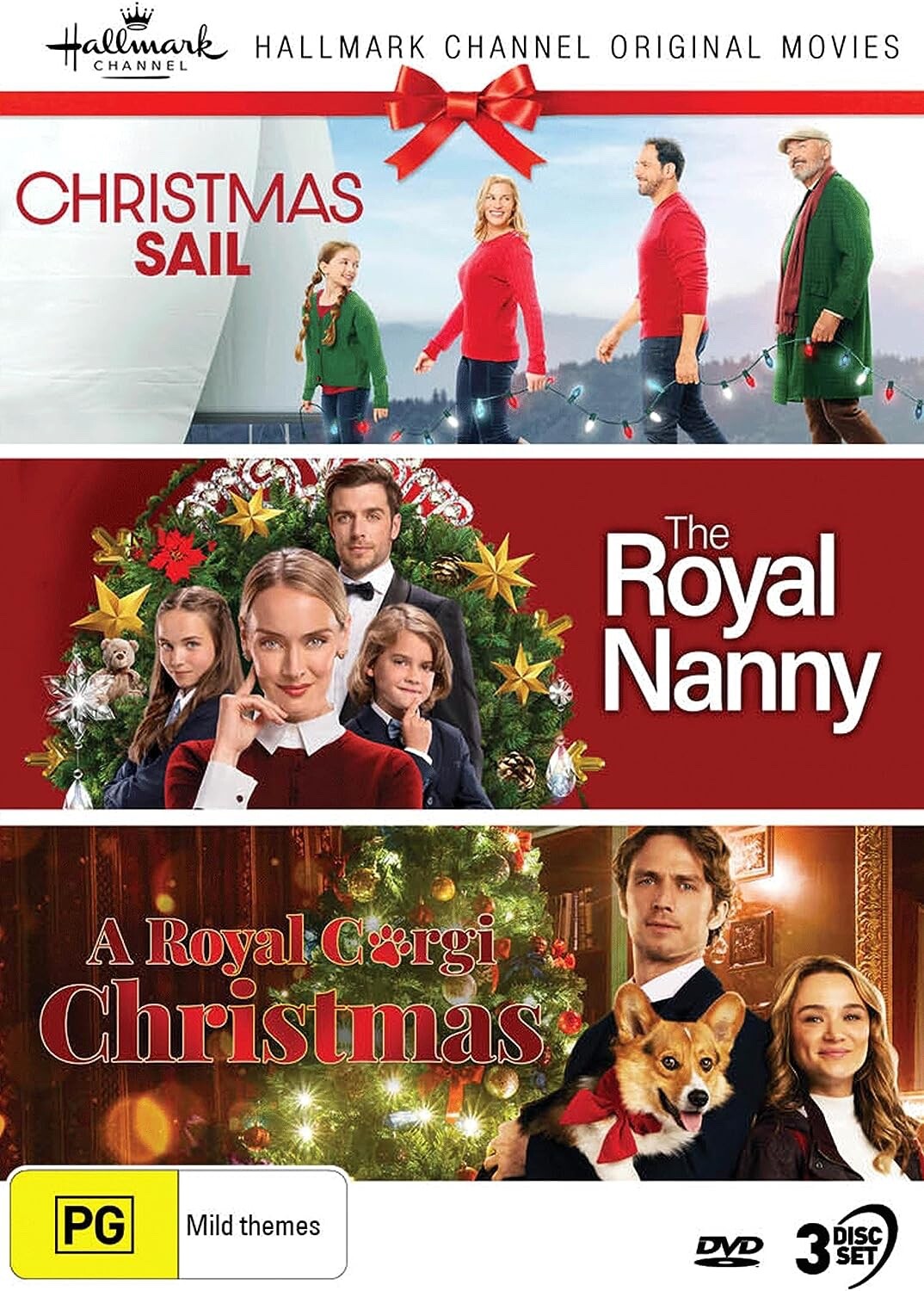 Hallmark Christmas 3 Film Collection DVD (Xmas Sail/Royal Nanny/ Royal Corgi) R2