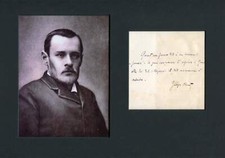 NOVELIST Georges Ohnet autograph wisdom signed & mounted