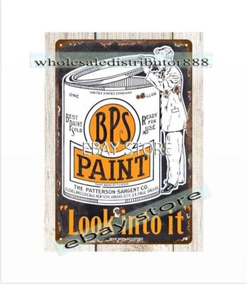 BPS Paint metal tin sign garage poster wall decor living room