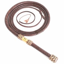 Kangaroo Hide Leather 06 to 16 Feet 16 Plaits Bull Whip Indy Target Bullwhip