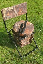 SWIVEL TOP FOLDING HIDE SEAT WITH ZIPPED UNDER SLUNG STORAGE BAG - HUNTING - FIS