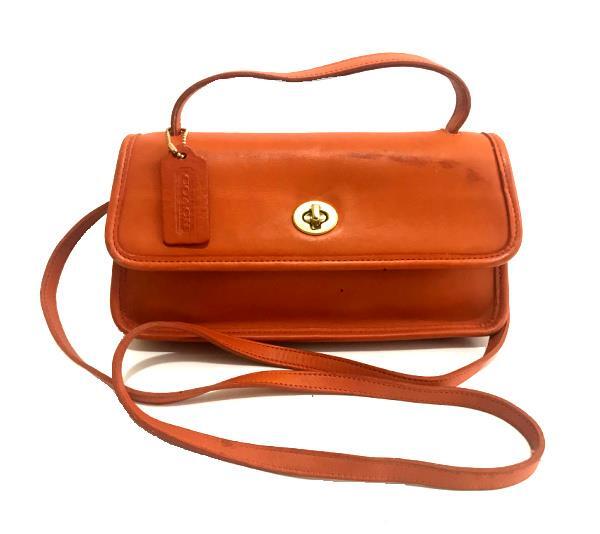 Rare 90s Vintage Coach Geometric Orange Legacy Archive Tote Purse  