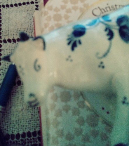 REDUCED $ 75. KONINKLYJKE GOEDEWAAGEN BLAUW DELFT COW CROWN HOLLAND HANDPAINTED - Picture 6 of 9