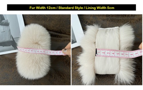 Real Fox Fur Cuffs For Women's Jacket Sleeves Winter Wrist Warmer Fox Fur Gloves - Picture 5 of 43