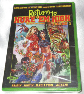 Return To Nuke 'Em High Volume 1 DVD (New) Troma Team green case