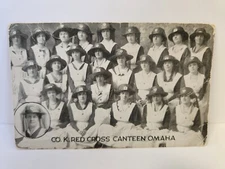 RPPC Red Cross Canteen Omaha NE Co K 1919 Union Depot Postal Station Postcard