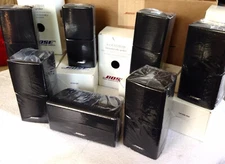 7 Mint Bose Double Cube DoubleShot Speakers 1 Center Channel 6 Surround Black.