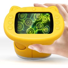 Handheld Kids Microscope 1000x 2.4 Inch Screen Pocket Science Education Toy Gift