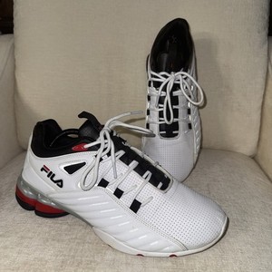 Fila Sonic Fuel Re Energized Men\'s Athletic Shoes White‎ Black Red Size 9.5 Fila Sonic Fuel Re-Energized 1JM01580-113 Mens White  main image 3